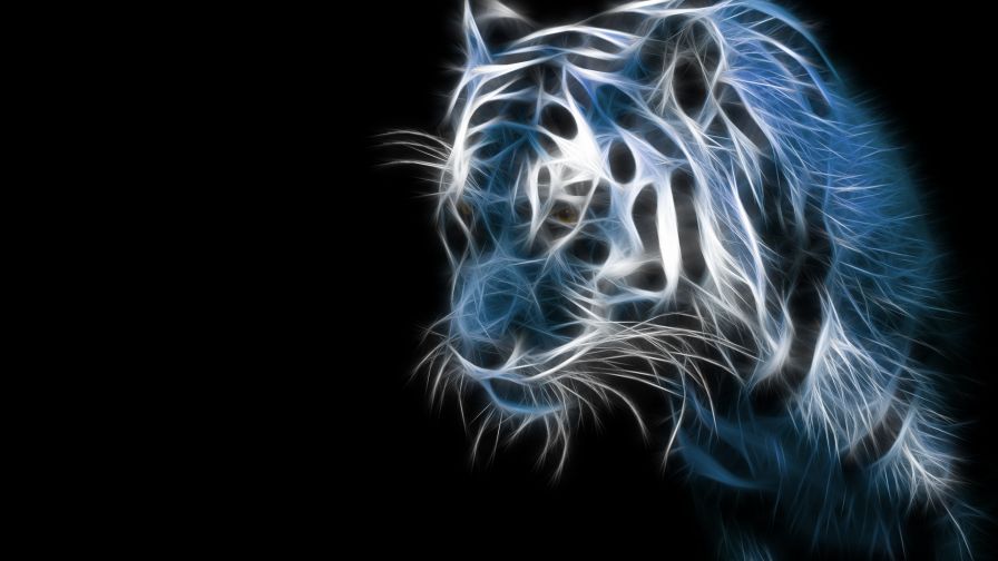 Glowing Tiger Animal Wallpaper 219